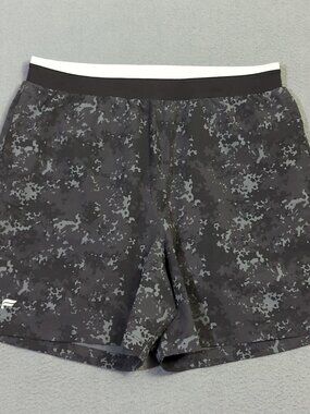 Fabletics Shorts Mens M (Estimated) Black Camo The Fundamental Short II Lined 5"